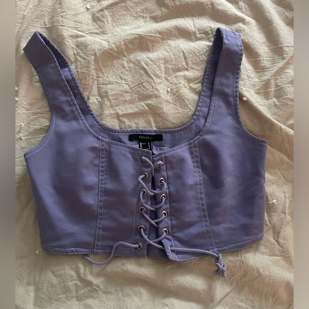 Purple Crop Top corset
